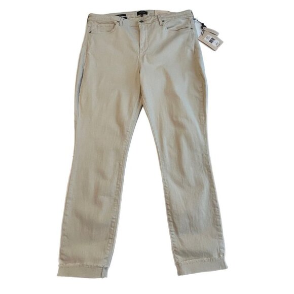 NEW NWT NYDJ Women's Size 14 AMI Skinny Ankle with Cuff Jean Feather (CREAM)